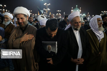 Farewell ceremony with the body of Qasim Soleimani and his companions in the shrine of Imam Reza