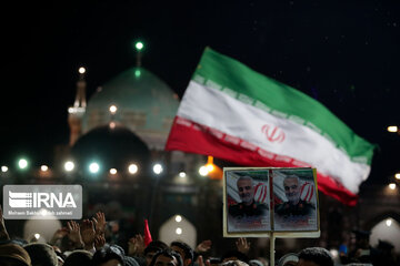 Farewell ceremony with the body of Qasim Soleimani and his companions in the shrine of Imam Reza