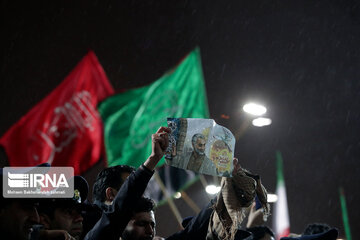 Farewell ceremony with the body of Qasim Soleimani and his companions in the shrine of Imam Reza