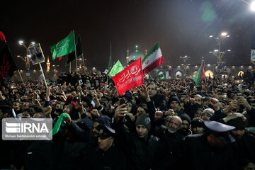 Farewell ceremony with the body of Qasim Soleimani and his companions in the shrine of Imam Reza