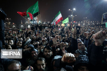 Farewell ceremony with the body of Qasim Soleimani and his companions in the shrine of Imam Reza