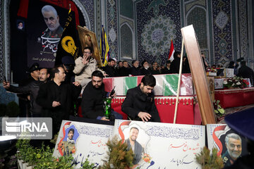 Farewell ceremony with the body of Qasim Soleimani and his companions in the shrine of Imam Reza