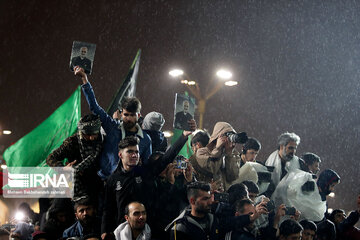 Farewell ceremony with the body of Qasim Soleimani and his companions in the shrine of Imam Reza