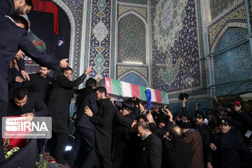 Farewell ceremony with the body of Qasim Soleimani and his companions in the shrine of Imam Reza