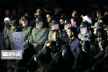 Body of Lieutenant General Qassem Soleimani and his martyred comrade in Tehran for funeral procession