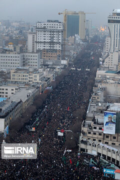 Magnificent funeral of martyr Soleimani in Mashhad