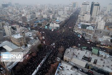 Magnificent funeral of martyr Soleimani in Mashhad