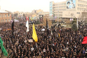 تجدید پیمان مردم ارومیه با شهید سپهبد قاسم سلیمانی