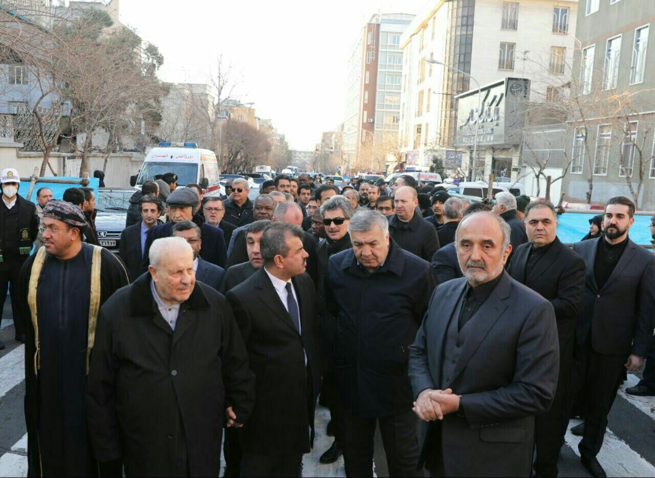 Foreign diplomats take part in General Soleimani funeral