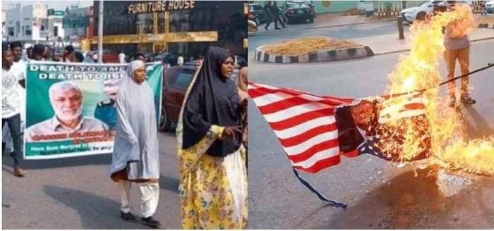 مسلمانان نیجریه در مراسم سوگواری سردار سلیمانی حضور یافتند