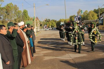 تشییع پیکر دو تن از پاسداران شهید هرمزگان