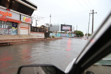 گزارش تصویری باران سیل آسا دربندرعباس
