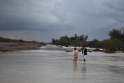 فیلم| بارش بی‌سابقه باران در قصرقند سیستان و بلوچستان