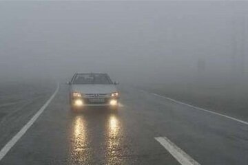 جاده‌های خراسان شمالی مه‌آلود و لغزنده است