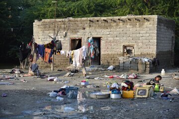 روستاهای گرفتار در سیلاب بلوچستان