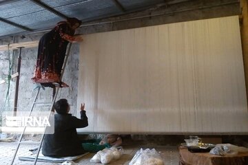 Carpet weaving by hands in Iran