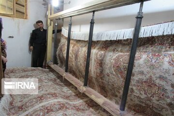 Carpet weaving by hands in Iran