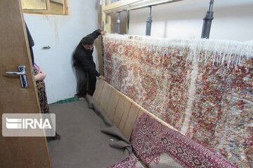 Carpet weaving by hands in Iran