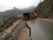 بارندگی سبب رانش زمین در محور کوهستانی نور شد 