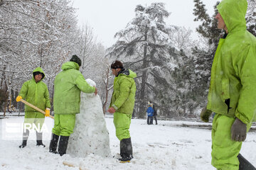 Snowy day in Iranian capital