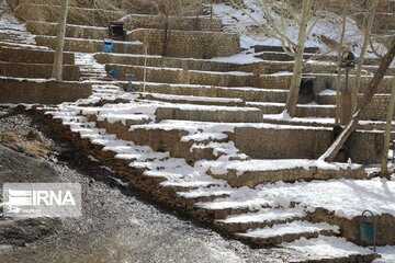 Semirom waterfal in winter; beautiful tourist attraction in Iran