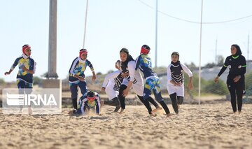 Women at rugby contests across Iran