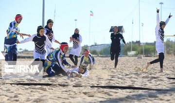 Women at rugby contests across Iran