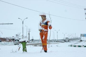 بارش برف در ایلام