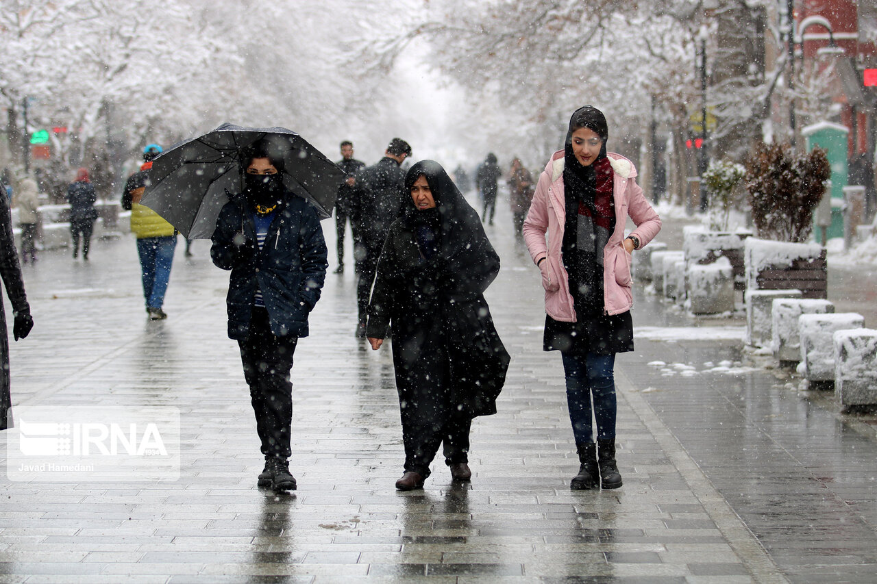 بارش پراکنده برف پدیده غالب جوی در استان همدان است
