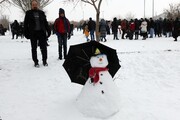 Festival de muñecos de nieve en el parque El-Gölü de Tabriz