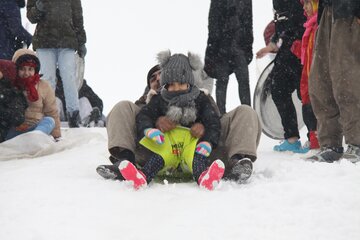 جشنواره برف بازی در مهاباد