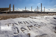 Iran's Persepolis covered by winter snow