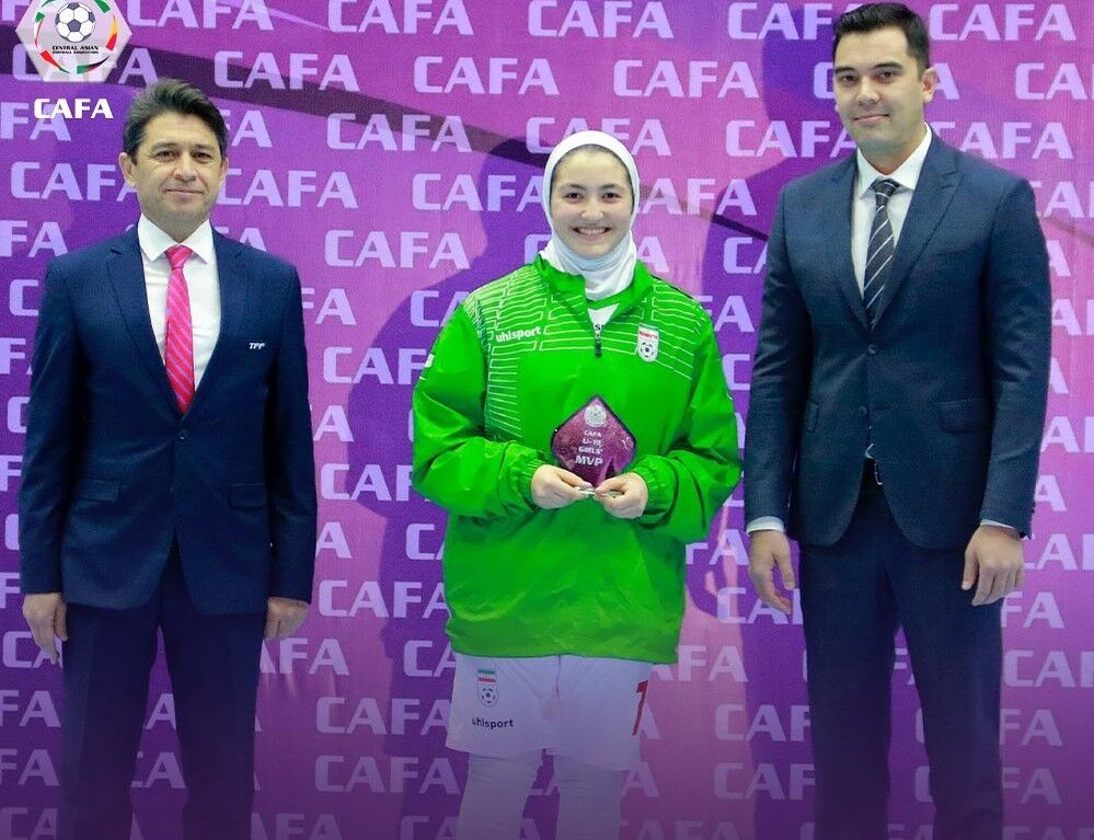 Torkman zur besten Futsal-Spielerin der CAFA-Meisterschaft gewählt Torkman zur besten Futsal-Spielerin der CAFA-Meisterschaft gewählt