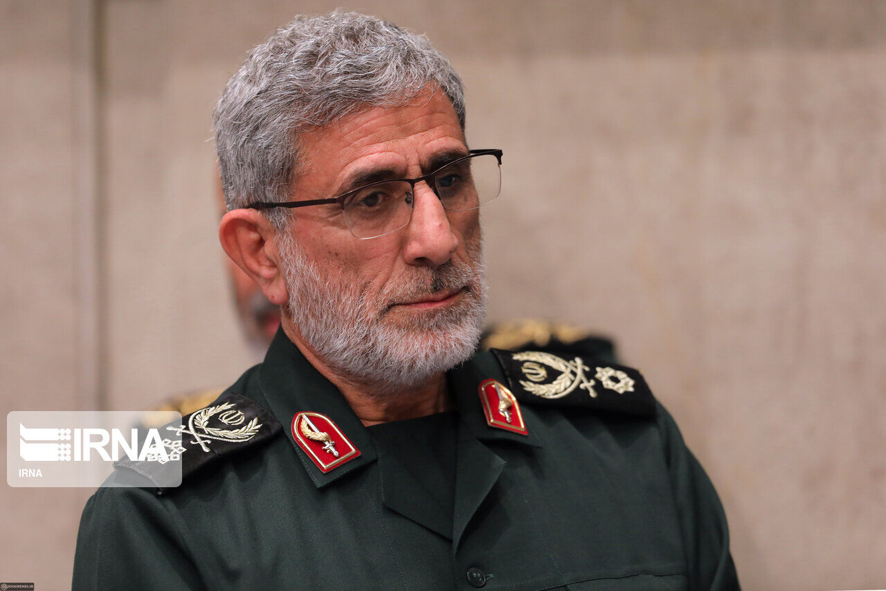 Befehlshaber der Quds-Brigaden bekräftigt seine Unterstützung für Palästinenser