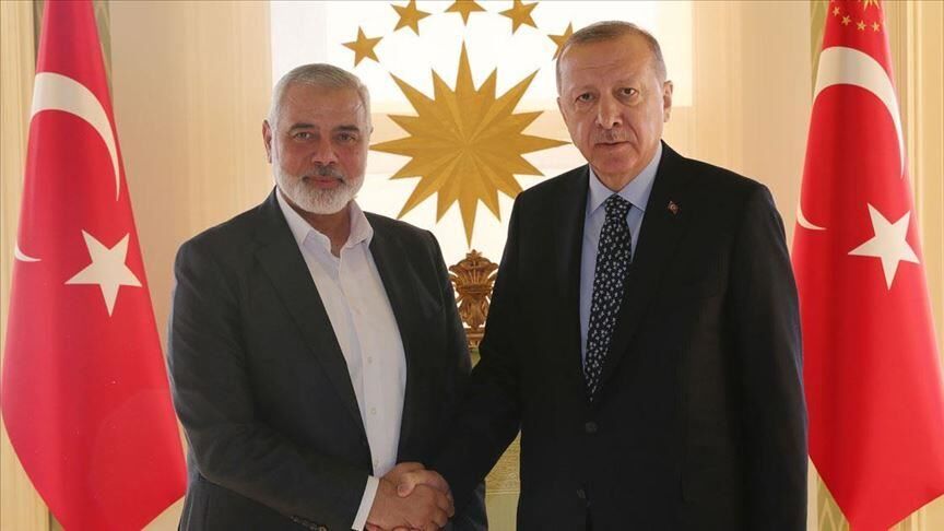 اردوغان و اسماعیل هنیه در استانبول دیدار کردند