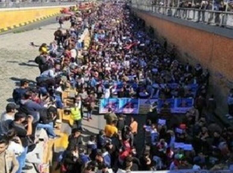 درگیری هواداران صدر و معترضان در بغداد
