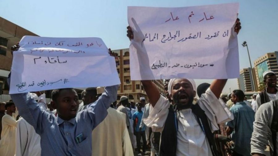 تظاهرات مردم سودان علیه برقراری روابط با رژیم صهیونیستی 