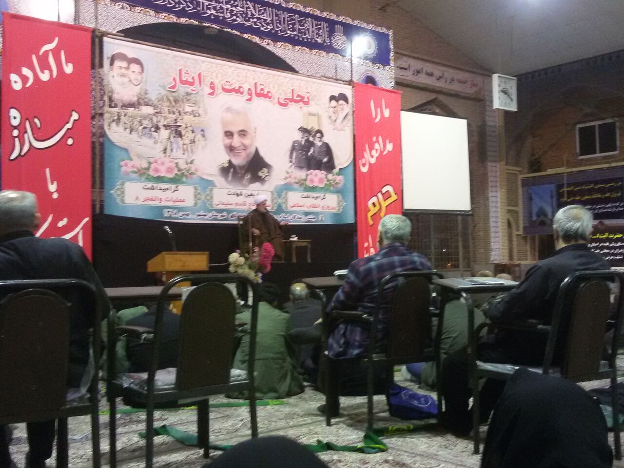 مراسم اربعین سردار سلیمانی و بزرگداشت عملیات والفجر۸ در بهشهر برگزار شد