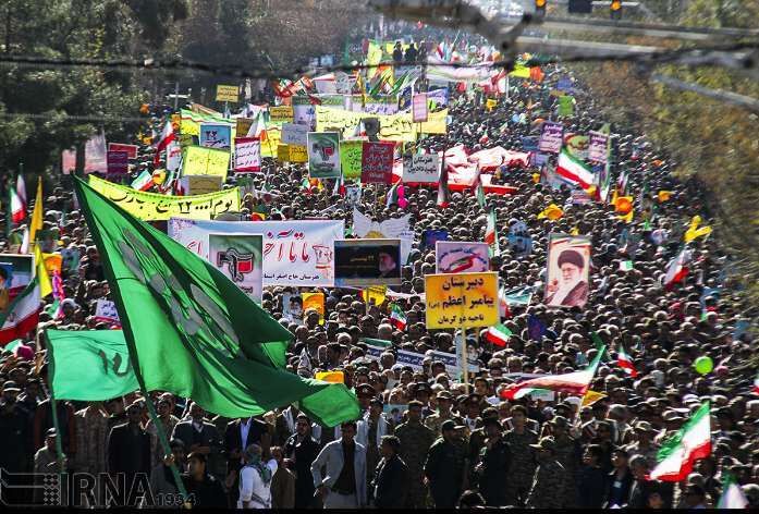حضور با شکوه مردم کرمان در راهپیمایی چهل و یکمین سال پیروزی انقلاب اسلامی