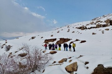 صعود کوهنوردان به ارتفاعات مهاباد