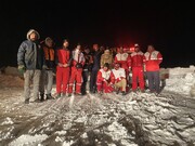 امدادرسانی به چند سپاهی و خبرنگار بیجاری در ارتفاعات تکاب