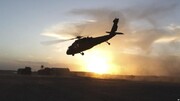 پرواز بالگردها در کرکوک به دنبال هدف‌گیری پایگاه نظامی آمریکا
