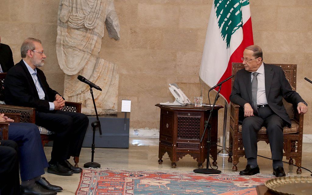 Iran's parliament speaker meets Lebanese president