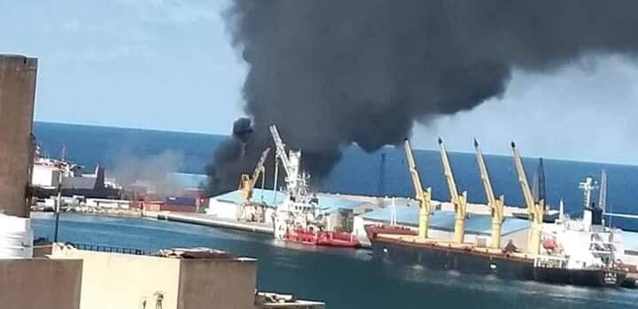 حمله نیروهای حفتر به کشتی حامل تسلیحات ترکیه 
