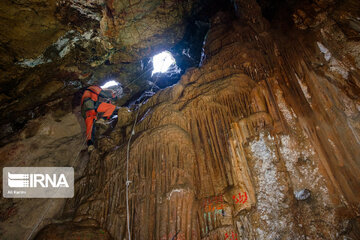 Beauties of Kahak Cave in central Iran