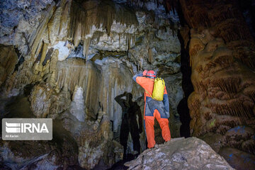 Beauties of Kahak Cave in central Iran