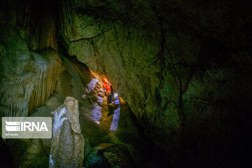 Beauties of Kahak Cave in central Iran