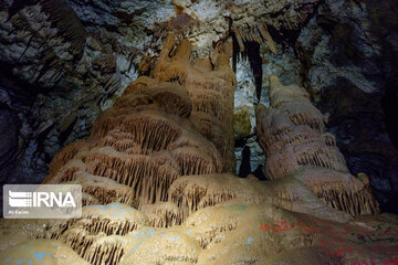 Beauties of Kahak Cave in central Iran