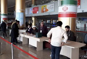 مسافران حضور پرشوری در شعب اخذ رای فرودگاه مشهد دارند