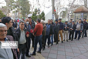 صف‌های طولانی مردم در شعبه اخذ رای مسجد ابوذر تهران